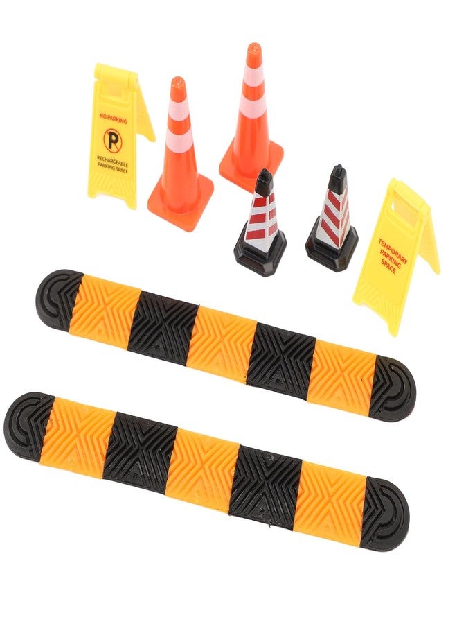 VINGVO Rc Car Ramp, Rc Crawler Car Accessories 1/18 1/24 Climbing Car Mood Piece Speed Bumps Ice Cream Cones Warning Signs Model Rc Road Block Car Scene Accessories for Scx24 - Image 3